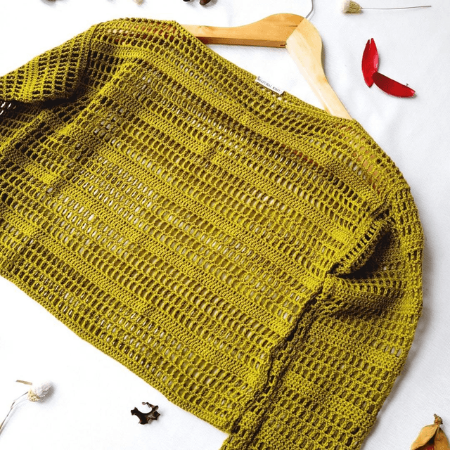 Crop-top Calypso - Fait main au crochet en 100% coton
