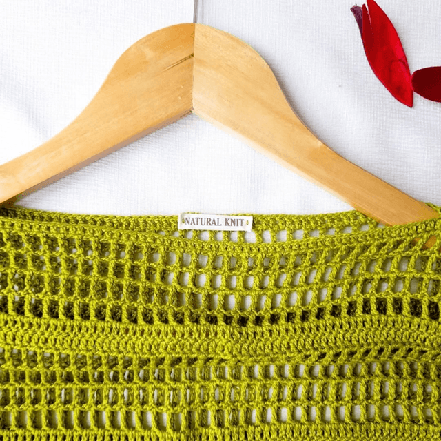Crop-top Calypso - Fait main au crochet en 100% coton
