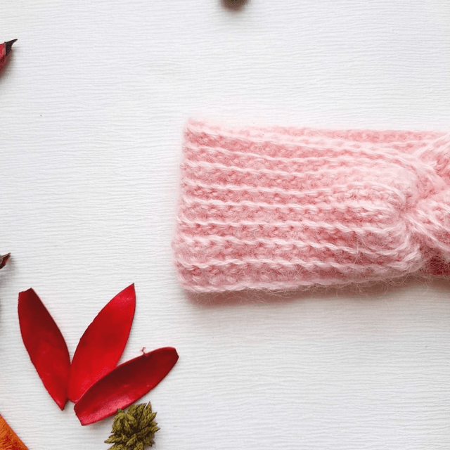 Cache-oreilles Amélie - Fait main au crochet en Soie et Mohair