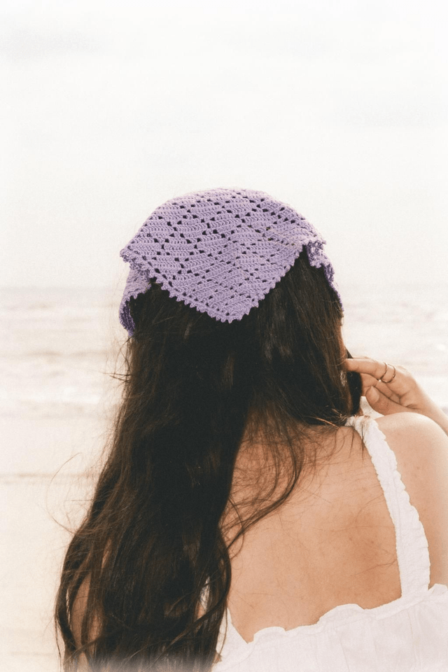 Bandana Jade - Fait main au crochet en 100% coton 