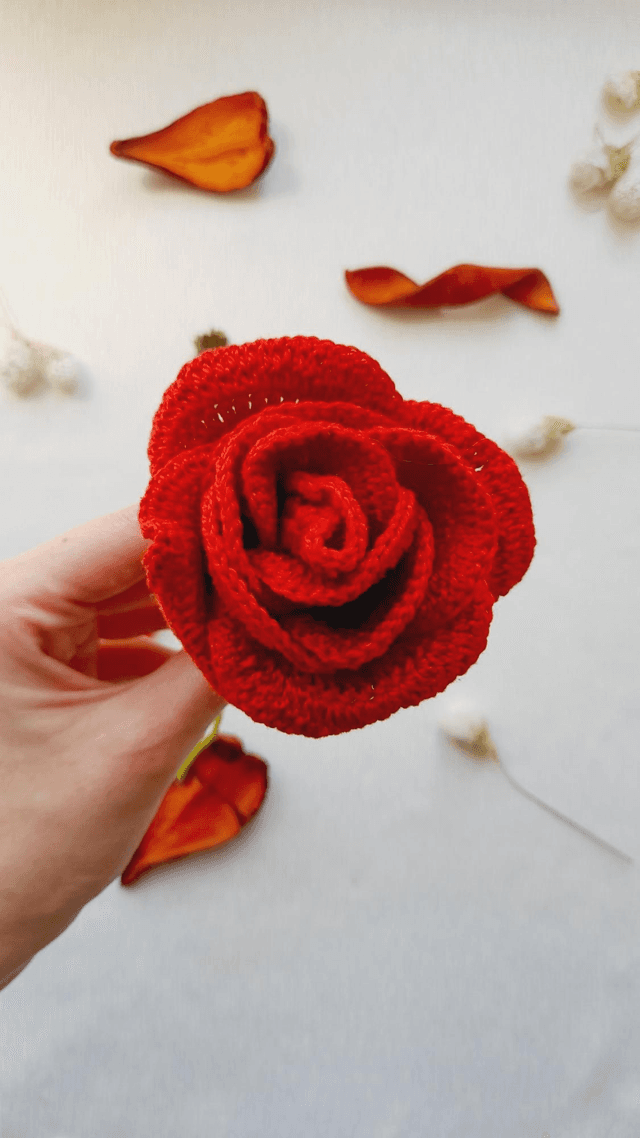 Rose Éternelle - Fait main au crochet en 100% coton