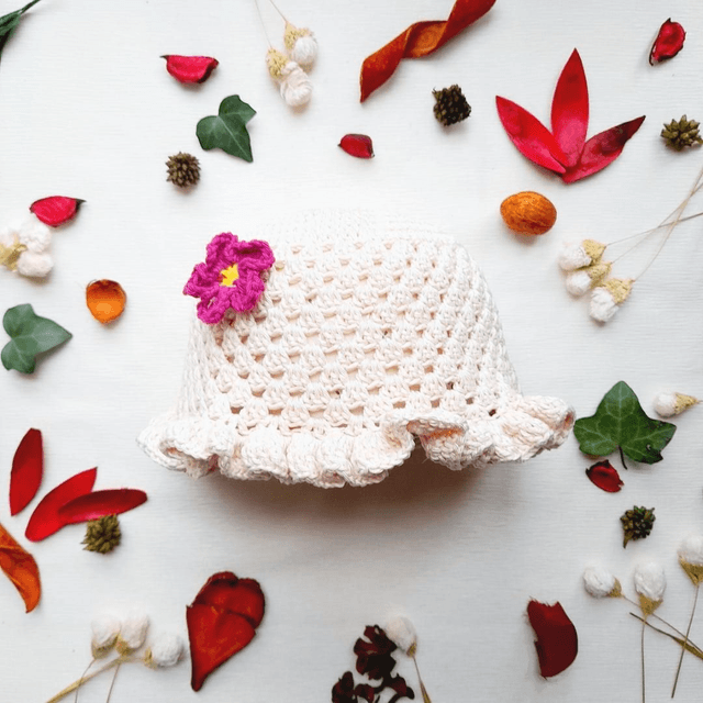 Chapeau Solène - Fait main au crochet en 100% coton