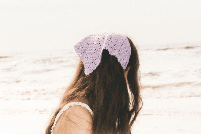 Bandana Jade - Fait main au crochet en 100% coton 